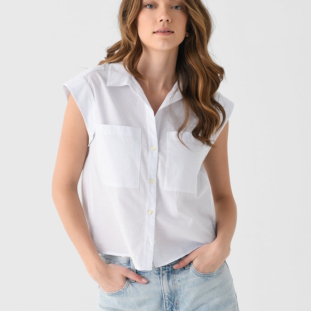Frame Light Chambray Seersucker Leisure Shirt
